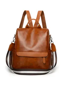 Women's Backpack, Crossbody Bag, Casual Style, Anti-Theft Waterproof, PU Leather Material, Large Capacity, Ideal for Travel and Shopping