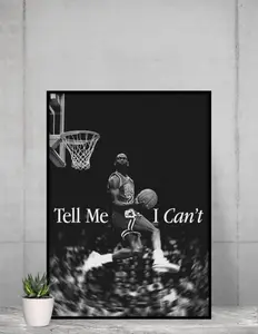 [ UNFRAMED POSTER - SALE UP TO 45% ] Michael Jordan Motivational Poster, Basketball Quote Wall Art, Gym Decor Gift for Him