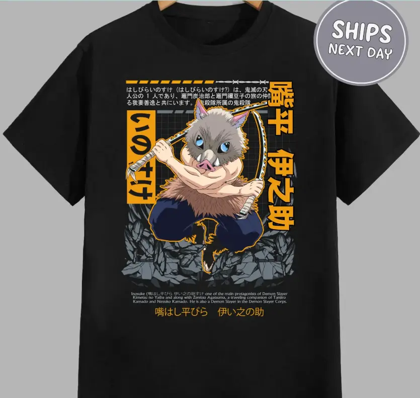 Inosuke Demon Slay Shirt Anime Demon Shirt Slayer Anime Shirt Anime Graphic Sweatshirt Anime Tee Gift Unisex Shirt Anime Hoodie Demon Hoodie