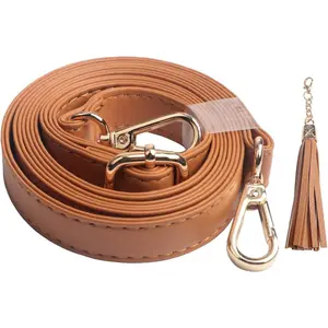 Purse Strap Replacement - Full Grain Microfiber Leather - 59 Inch Long Adjustable for Crossbody  Bag - 0.7 Inch Wide, Light Camel/