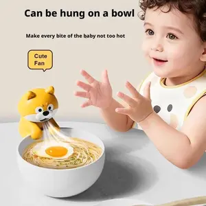 Cute Dog Mini Fan for Cooling Down Hot Food, Air Blower Toy, Desktop Mini Cooling Fan for Kids
