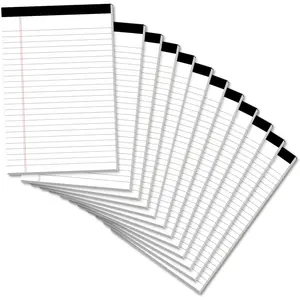 Legal Pads 5x8 Inch Notepad, 12 Pack Note Pads College Ruled Perforated Memo Pad for Work Study Daily Note Taking List, Lined Writing Pads Memo Refills Notepads for Office  School, 30 Sheet/Pad