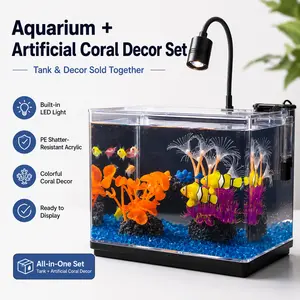 Transparent acrylic small desktop ecological aquarium