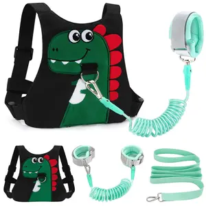 Mother Day Gift Toddler Leash-Baby Walking Safty Harness and Child Anti Lost Wrist Link for Girls/Boys Travel (Black)