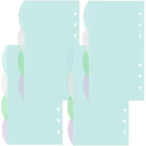 (4 Sets) A6 Translucent Dividers 4-Tab Sturdy Plastic Planner Dividers Page Protectors for 6-Ring Binders, Agenda, Notebooks Inserts