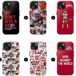 Ohio Football Team Tough Phone Case, Heavy Duty Shockproof Drop Protection, Show Your Unwavering Team Spirit With This Ultimate Protective Cover Featuring Legendary Player Designs And Game Day Graphics For iPhone 11 12 13 14 15 16 17 Pro Max Plus.