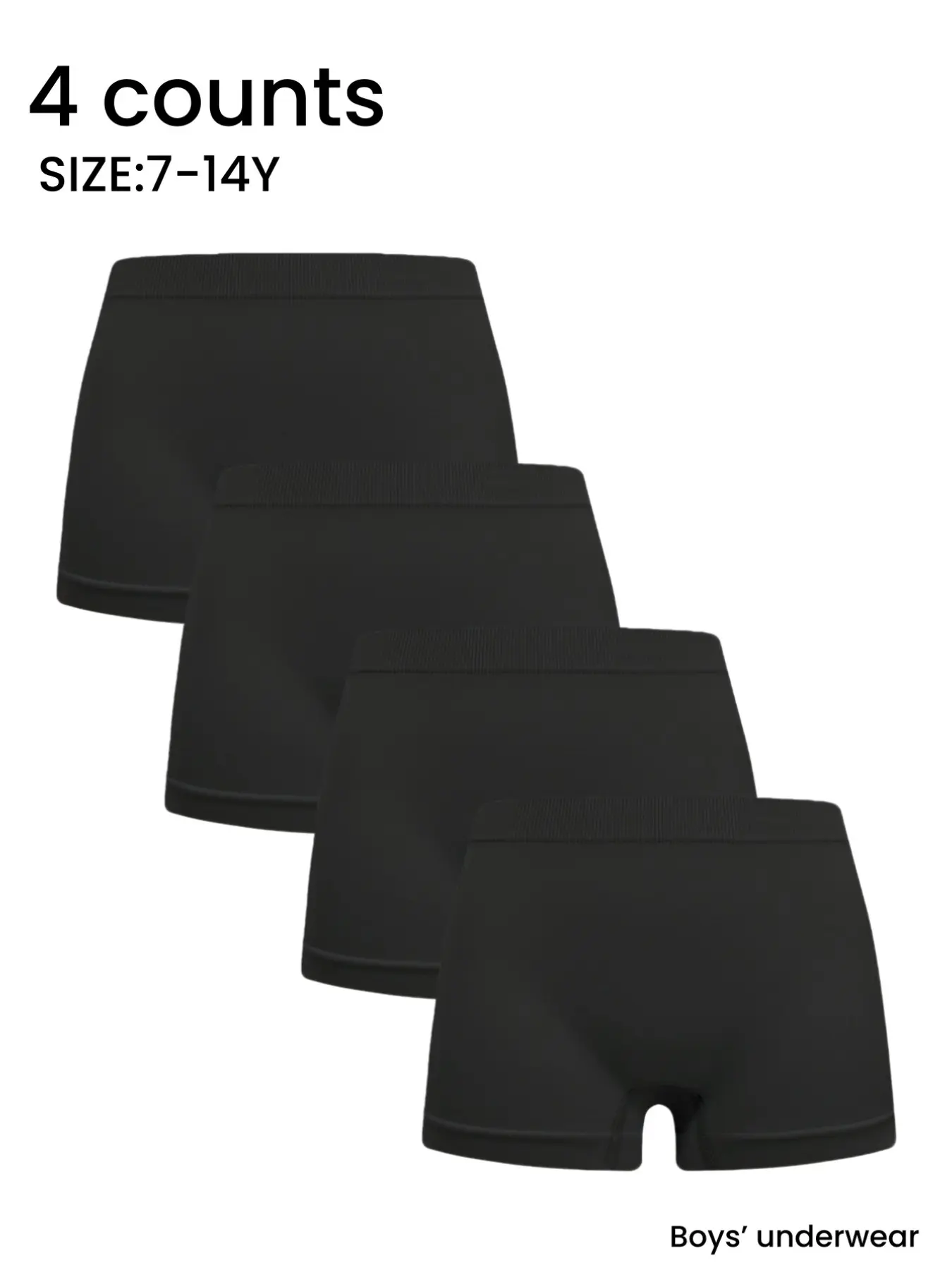 Boys' Simple Style Basic Briefs, Comfortable Breathable Elastic Student Youth Underwear, Casual Plain Design, Breathable Undergarments, Breathable Underclothes, All Seasons