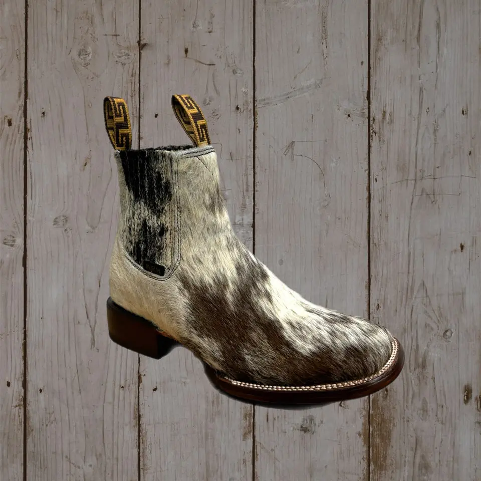 Men's Cowhide Square Toe Short Boots Men's Cowhide Square Toe Short Boots
