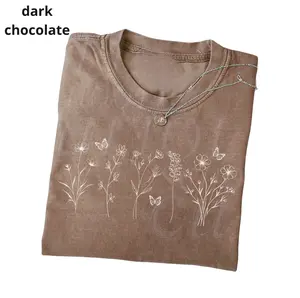 Wildflowers Vintage 90s Style Tshirt, Retro Y2k Flower Lovers Shirt, Bloom Shirt, Botanical Lovers Shirt, Butterfly Tee