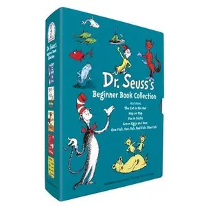 Dr. Seuss's Beginner Book Boxed Set Collection: The Cat in the Hat; One Fish Two Fish Red Fish Blue Fish; Green Eggs and Ham; Hop on Pop; Fox in Socks -- Dr Seuss - Boxed Set