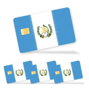 Guatemalan Flag Credit Card Sticker Cover - Laminated Vinyl Stickers - Guatemala National Debit Card Skin