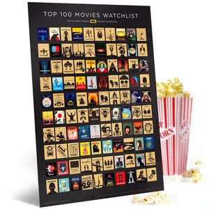 Top 100 Movies  Poster - Gift for Movie Lovers and Film Fans - Premium Art Print  Unframed