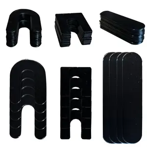 60 count 2MM Shims Structural Tile Plastic Flat Shims and U Shaped Horseshoe Plastic Shims for 2  Lift Leveling, 1.4 Inch, 2 Inch, 2.3 Inch