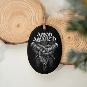 Amon Amarth ceramic and acrylic ornament, Christmas tree decor, Rock band Xmas gift 2