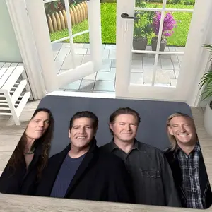 E-Eagles Band Singer Retro Floor Mat Flannel Rug Ultra Soft, High Water Absorbent & Hypoallergenic, Machine Washable HD Custom Printed Non-Slip Floor Mat for Bathroom, Kitchen Bedroom