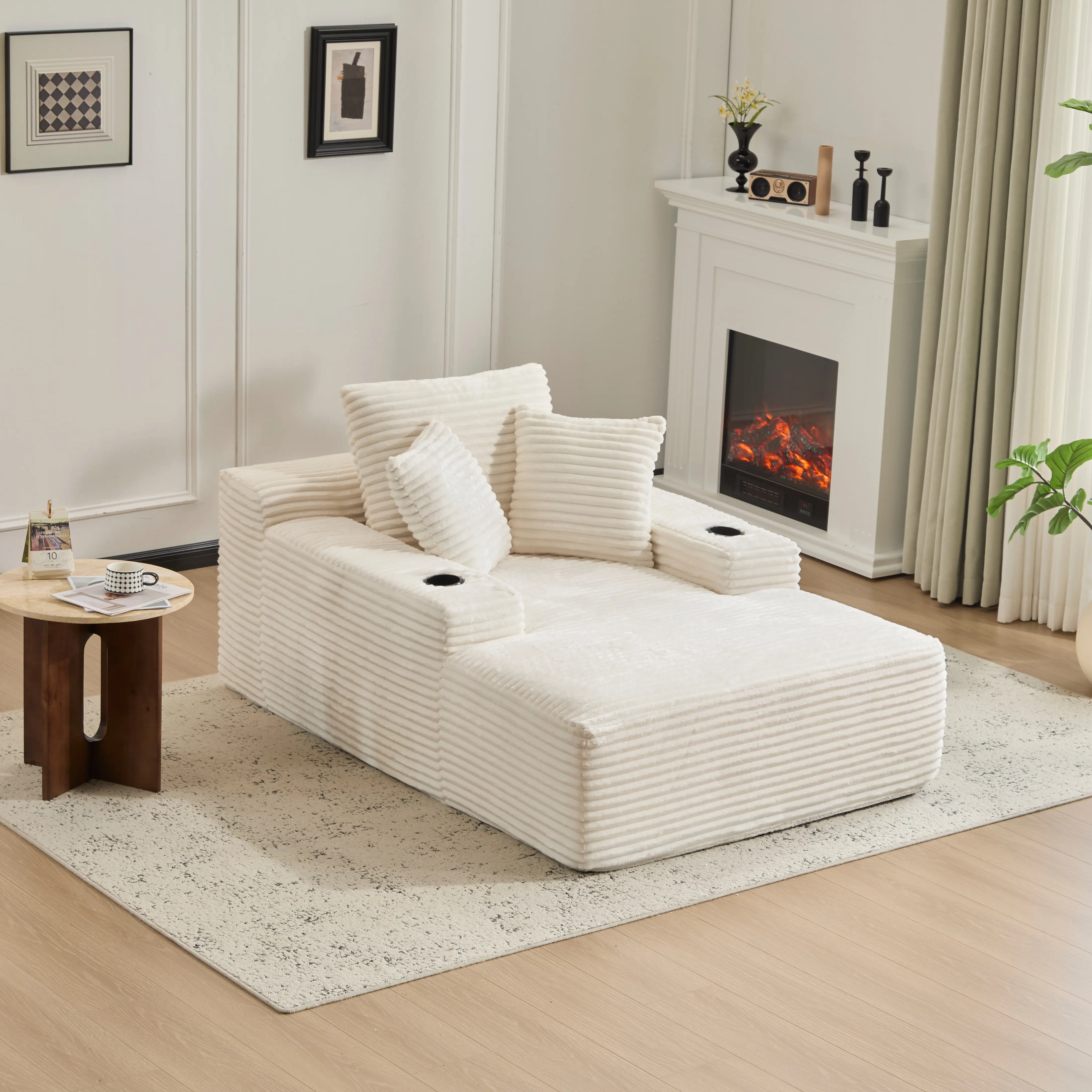 WHITE WITH 2 CUP HOLDERS