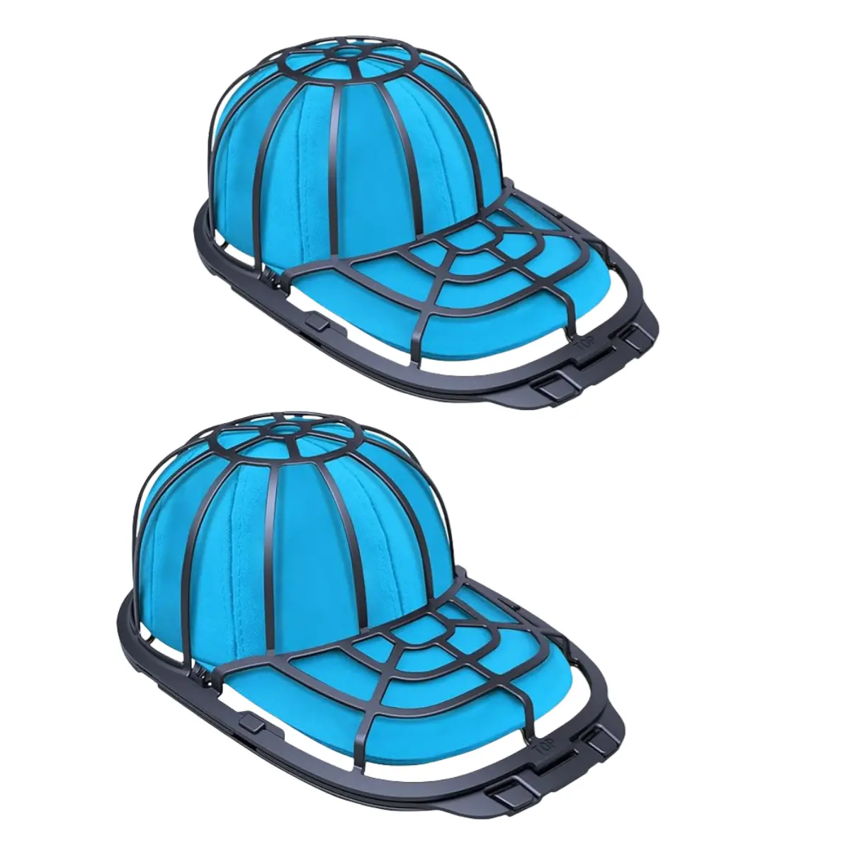 2 Pack Hat Washer Baseball Cap Cleaner Machine Washing Cage Holder Frame Net BL Accessories Laundry  Plastic Cleaning Mesh