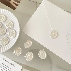 10pcs Rose Wax Seal Stickers with Adhesive | Self Adhesive Envelope Seals | Elegant Wedding Invitation Closure Stickers