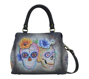 Anushcka Painted Leather Multi Compartment Satchel