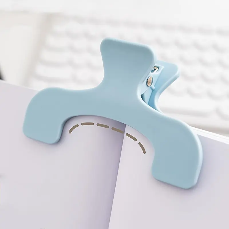 Random Color Paper Clip (1 Count), Simple File Folder Clip, Portable Storage Clip, Desktop Storage Clip, Multifunctional Stationery, Office Stationery & Supplies, Paperclip, Fastener Clip
