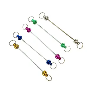 Bead Bar Metallic Double End Attachment Beadable for DIY Key Chain, Bag Charm and More