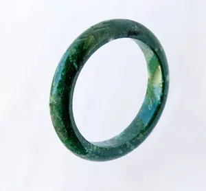 Original Onyx Natural Marble Handmade Jadeite Color Bracelet/Bangles - Elegant Stone Jewelry for Women Jade Color Bracelets