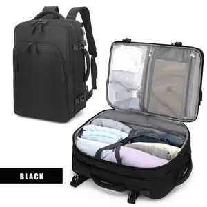 Large capacity leisure travel integrated backpack, multifunctional laptop bag, advanced expandable backpack