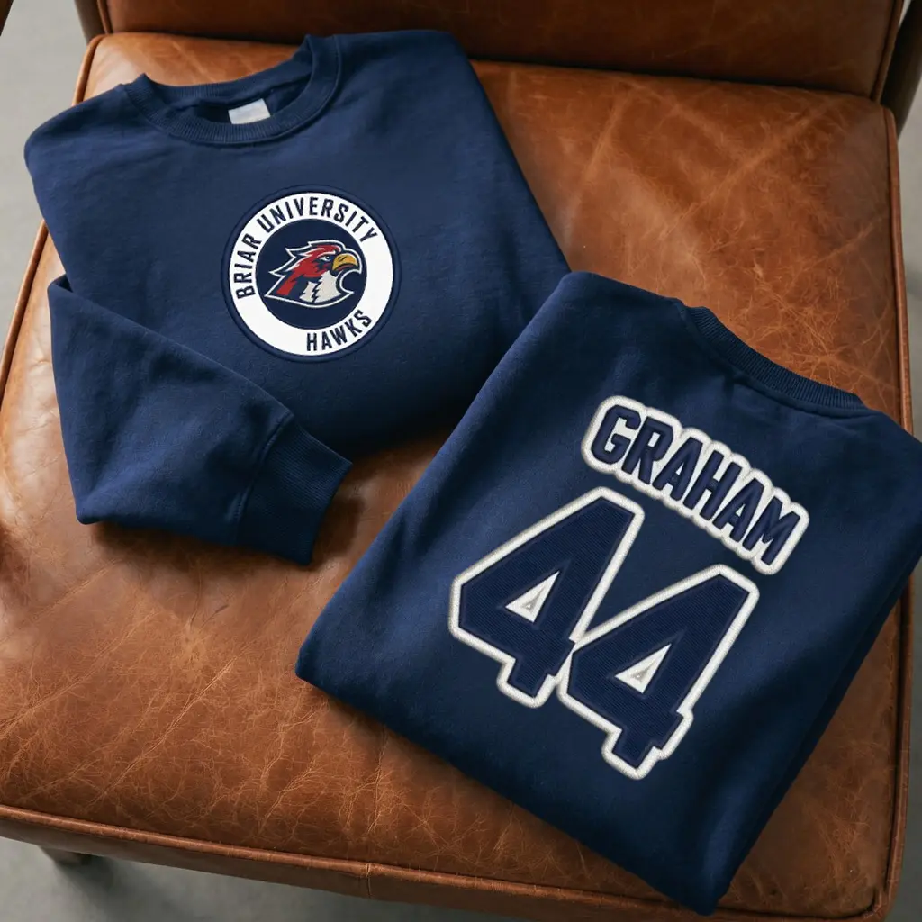 Briar University Graham 44 Sweatshirt, Briar U Embroidered Shirt, Off Campus Series Bookish Hoodie, Hockey Romance Sweatshirt Gift for Her