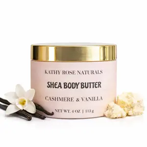 Cashmere Vanilla Shea Body Butter – Deep Moisture Cream for Dry Skin | Kathy Rose Naturals 4oz
