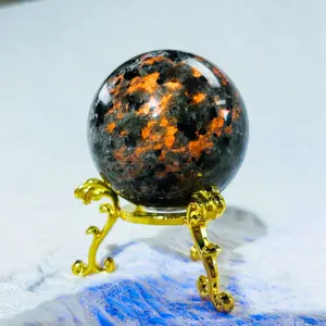 Natural Yooperlite sphere（With metal base）