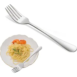 8-Piece 6.7 Inch Salad Forks Set Durable Dishwasher Safe Stainless Steel Dessert Forks Silverware Flatware Fork For Home Kitchen
