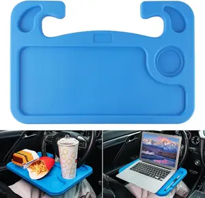 Car Steering Wheel Desk, Travel Car Accessories, Car Stand Trays for Eating, Multipurpose Car Steering Wheel Desk Tray Table(Blue)