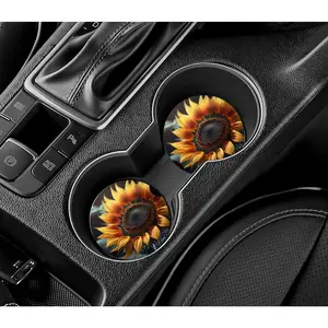 Sunflower in Darkness - Car Coaster