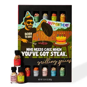 Smokehouse by Thoughtfully, Gourmet Ultimate Grilling Spice Set with Birthday Wrap, Includes 20 BBQ Seasonings & Rubs Like Chili Garlic, Italian, and Cajun, Gift for Him, Dad, or Grill Lovers