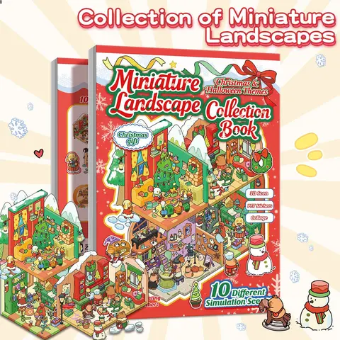 Christmas Theme Decorative Stickers Book, Sticker Cards, Pet Material, 22 Sheets Per Book, 10 Different Scenarios, Perfect for Holiday Decoration, Decal Stickers Book