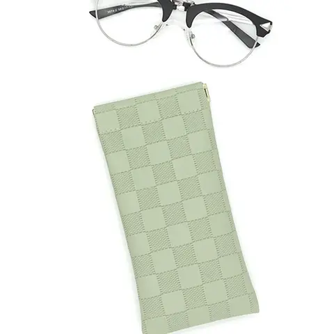 Fashionable Solid Color Glasses Case, Cute PU Leather Glasses Pouch, Portable Glasses Storage Bag, Eyewear Accessories for Women & Girls, Portable Sunglasses Organizer, Eyeglasses Holder