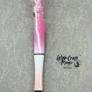 GlamCraft Magic LIVE Beadable Pens Claim - Pink Gradient Design with different Accents for Crafting
