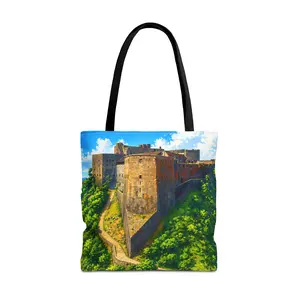Women's Synthetic Lightweight Tote - All-Over Print Design Featuring Historic Haiti Citadelle Laferrière Scenic Fortress Landscape
