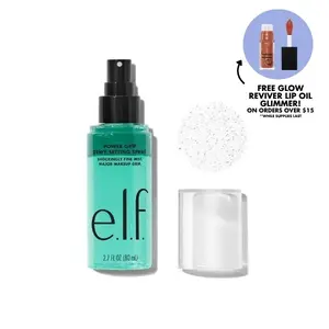 e.l.f. Power Grip Dewy Setting Spray - Bi-Phase Long-Lasting Makeup Spray, 5% Aloe + Hyaluronic Acid, Fine Mist, Non-Sticky 27.7 oz (80 mL)