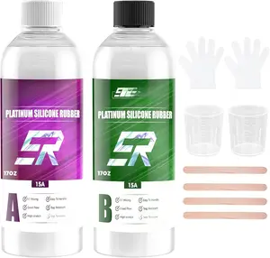 Mold Making Kit,34oz   Rubber 15A Liquid  Mixing Ratio 1:1 for Casting  Molds and DIY  Molds