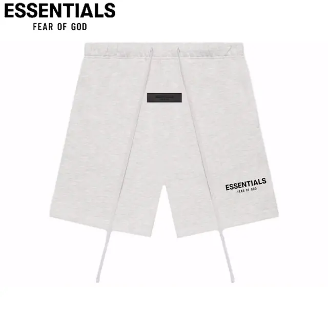 Fear of God Essentials Sweat Shorts Light Oatmeal Fleece Casual Streetwear Shorts Men Women