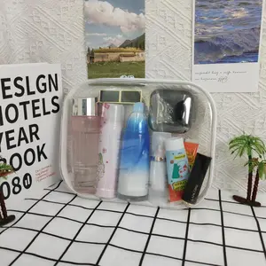 Clear Storage Box Set, Large Capacity Zipper Organizer, Portable Storage Box for Skincare, Clothes, Books, Travel Essential Gift, Clear Plastic Boxes