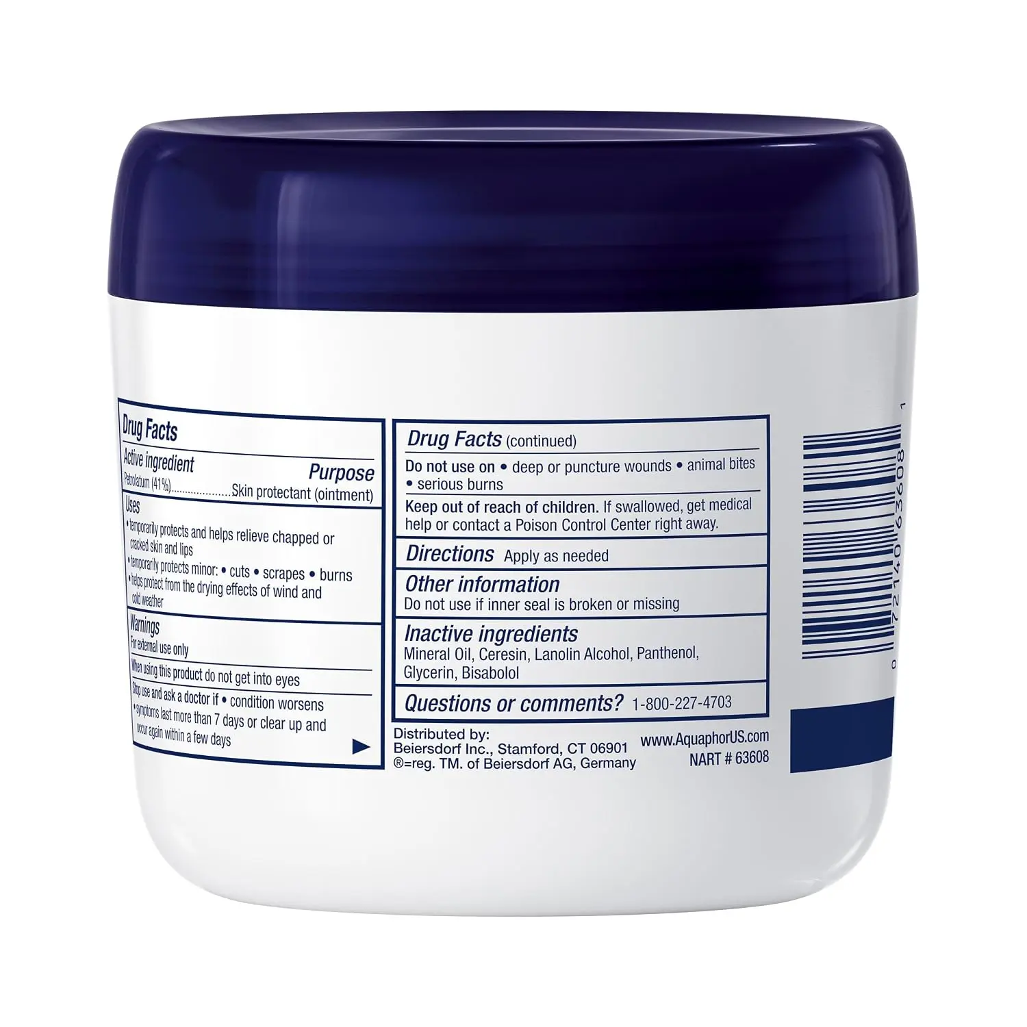 Aquaphor Advanced Therapy Healing Ointment - Skin Protectant Body Balm, 14 oz