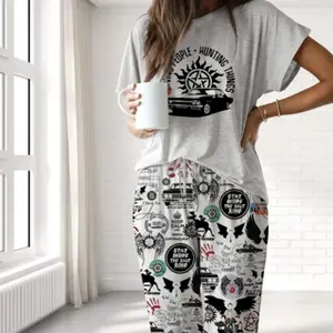 "Super.natural" Pajama Set – Satin Sleepwear for Women – Soft Silky Comfort, Relaxed Fit, Cozy Loungewear Vibes, Cute Outfits