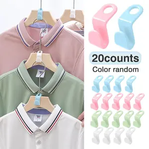 20 Counts Hanger Connector Hooks, Hangers Space Saving Hooks, Clothes Hanger Connector Hooks, Multiple Random Colors
