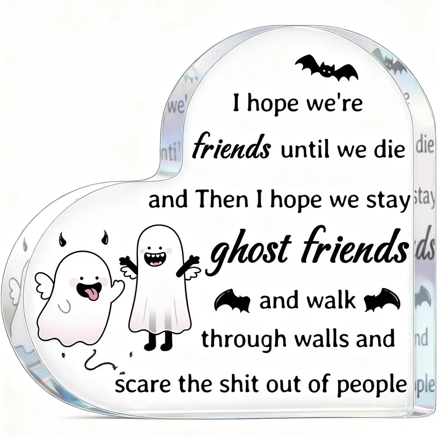 Friendship Gifts for Women I Hope We'Re Friends Acrylic Plaque Valentines Valentines Long Distance Gift for Friends Besties Boo Basket Stuffers Friends
