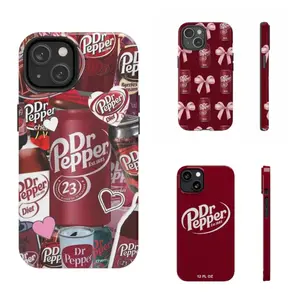 Red Dr Pepper Diet Tough Phone Case, Dr Pepper Aesthetic Case For iPhone 17pro max, available for iPhone 15, 16, 17 Pro Max, Pro and Plus, meaningful gifts