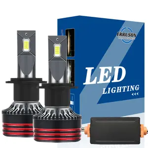 Erruson 2pcs 50000lm H7 H4 H1 9012 Car LED Headlight Bulbs, 6000k Super Bright, H11 H8/h9 9005/hb3 9006/hb4, Canbus Automotive Headlamp Lights