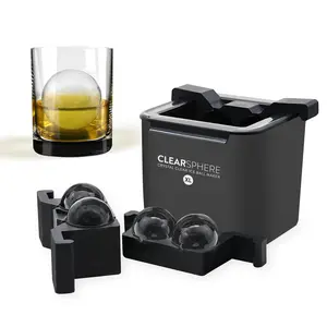 Clearsphere XL - Large Clear Ice Balls Form, 2.5” Round Ice Sphere Trays for Whiskey, Cocktail, Brandy, Bourbon