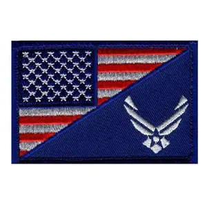 USA Flag Air Force Patch (Iron on Sew on - UA3)